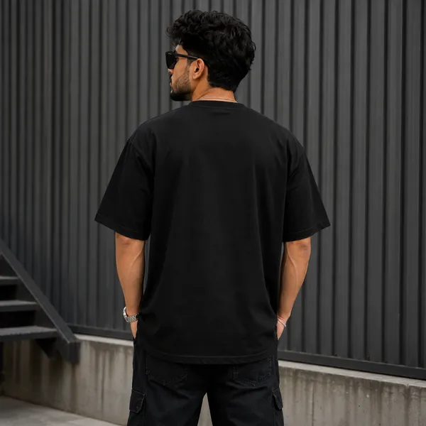 Just_Kiss_Me_We_Can_Talk_Later_Oversized_Black_Graphic_Print_T-Shirt