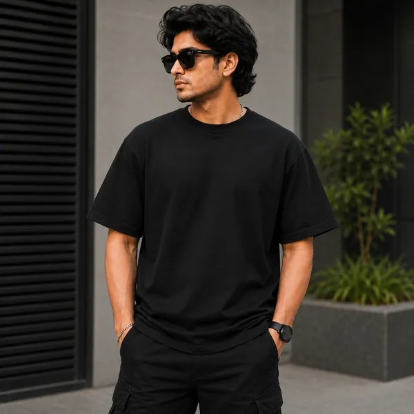 Haq_Se_Back_Bencher_Oversized_Black_Graphic_Print_T-Shirt