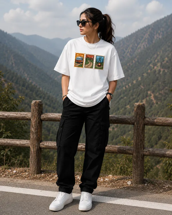 3_Image_Casual_Fit_White_Graphic_Print_T-Shirt