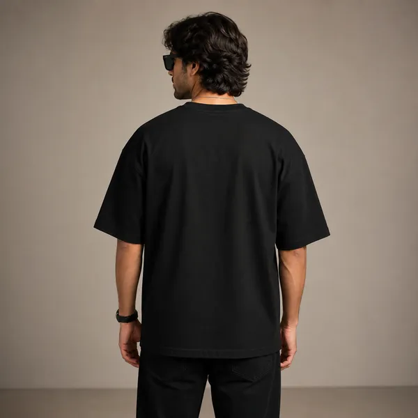 I_Am_Only_Talking_to_my_Cats_Today_Oversized_Black_Graphic_Print_T-Shirt
