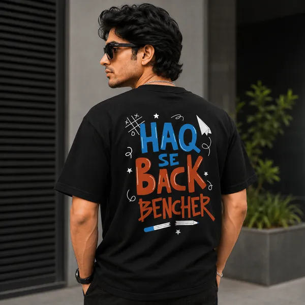 Haq_Se_Back_Bencher_Oversized_Black_Graphic_Print_T-Shirt