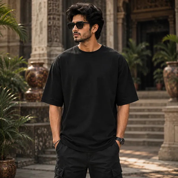 Hanuman_Oversized_Black_Graphic_Print_T-Shirt