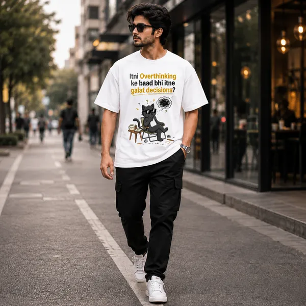 Itni_Overthinking_Ke_Baad_Bhi_Itne_Glat_Oversized_White_Graphic_Print_T-Shirt