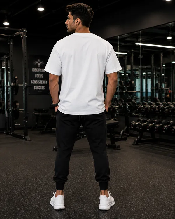 Dus_Bahane_Karke_Nhi_Gaye_Gym_Oversized_White_Graphic_Print_T-Shirt