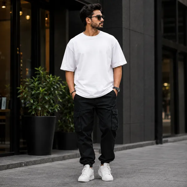 If_I_Am_Flirting_Please_Cooperate_Oversized_White_Graphic_Print_T-Shirt
