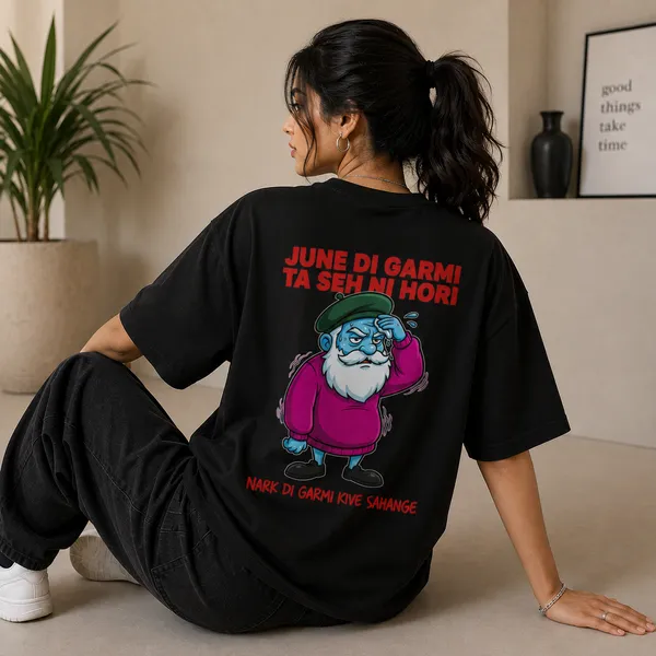 June_Di_Garmi_Ta_Seh_Ni_Hori_Oversized_Black_Graphic_Print_T-Shirt