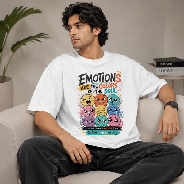 Emotions_Oversized_White_Graphic_Print_T-Shirt