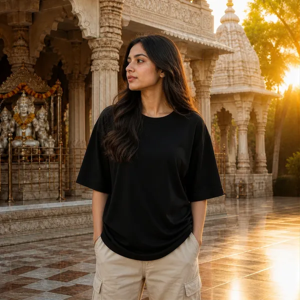 Satisfy_your_Soul,_not_Society_Oversized_Black_Graphic_Print_T-Shirt