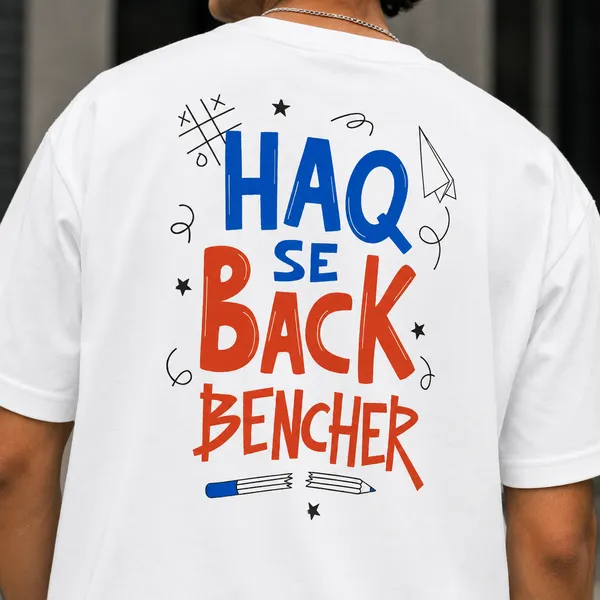 Haq_Se_Back_Bencher_Oversized_White_Graphic_Print_T-Shirt