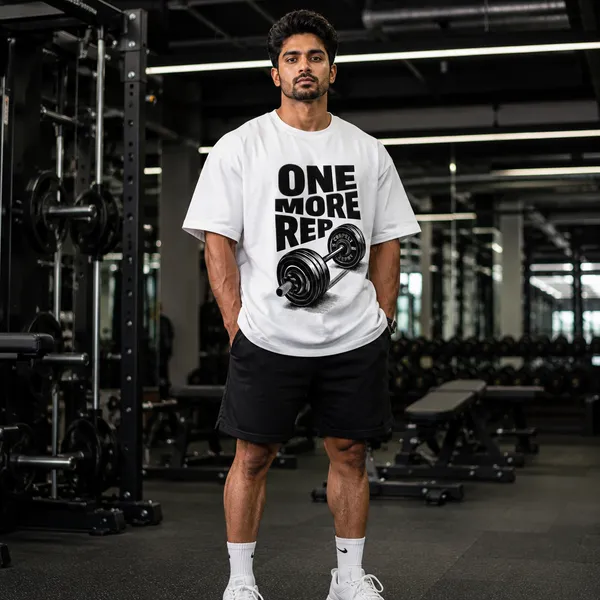 One_More_Rep_Oversized_White_Graphic_Print_T-Shirt