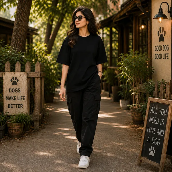 Dog_Mom_Nutrition_Facts_Oversized_Black_Graphic_Print_T-Shirt