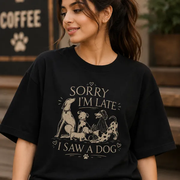 Sorry_i'm_Late_I_Saw_a_Dog_Oversized_Black_Graphic_Print_T-Shirt