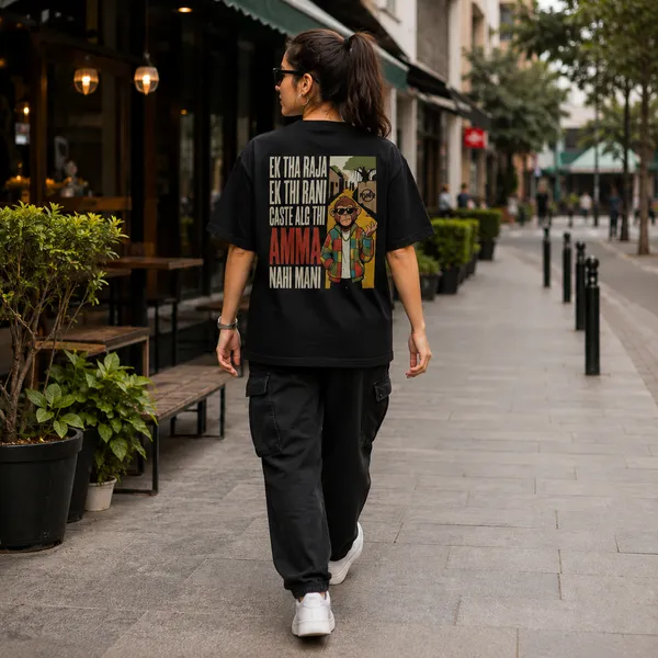 Ek_Tha_Raja_Ek_Thi_Rani_Oversized_Black_Graphic_Print_T-Shirt