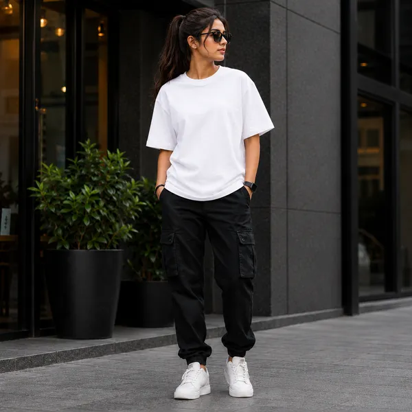 If_I_Am_Flirting_Please_Cooperate_Oversized_White_Graphic_Print_T-Shirt