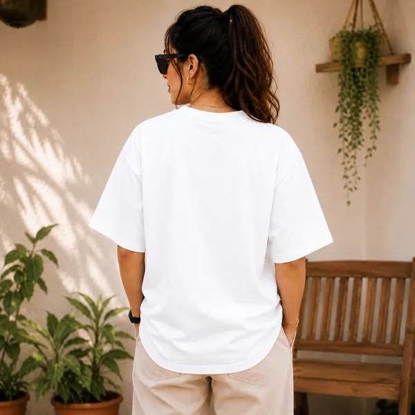 Plants_•_Dogs_•_Coffee_Oversized_White_Graphic_Print_T-Shirt