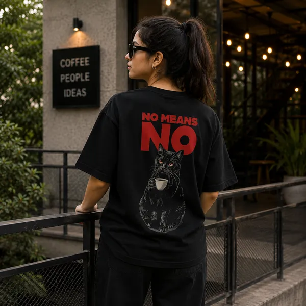 No_Means_No_Oversized_Black_Graphic_Print_T-Shirt