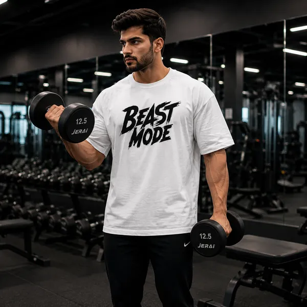 Beast_Mode_Oversized_White_Graphic_Print_T-Shirt