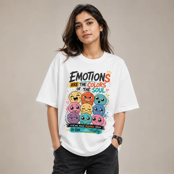 Emotions_Oversized_White_Graphic_Print_T-Shirt