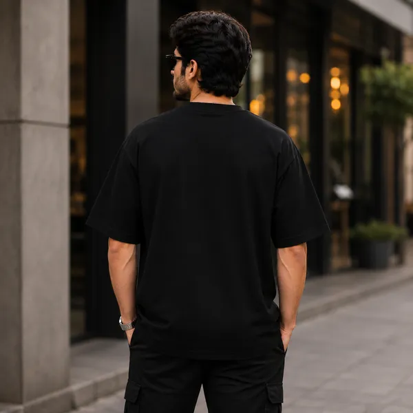 Itni_Overthinking_Ke_Baad_Bhi_Itne_Glat_Relaxed_Fit_Black_Graphic_Print_T-Shirt