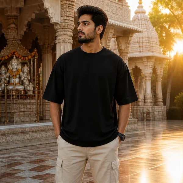 Satisfy_your_Soul,_not_Society_Oversized_Black_Graphic_Print_T-Shirt