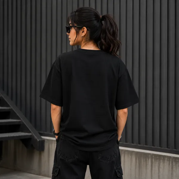 Just_Kiss_Me_We_Can_Talk_Later_Oversized_Black_Graphic_Print_T-Shirt