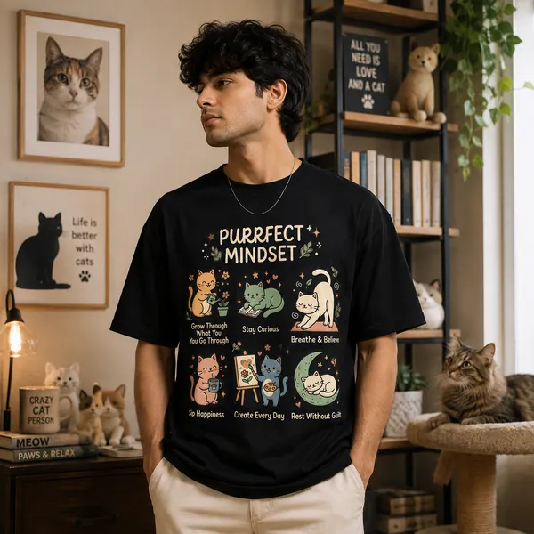 Purrfect_Mindset_Relaxed_Fit_Black_Graphic_Print_T-Shirt