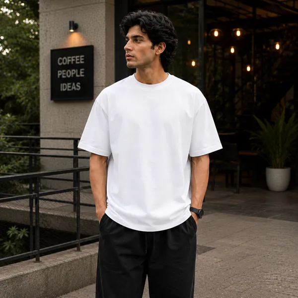 No_Means_No_Relaxed_Fit_White_Graphic_Print_T-Shirt