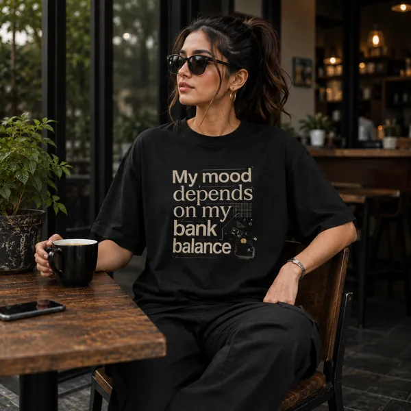My_Mood_Depends_on_my_Bank_Balance_Oversized_Black_Graphic_Print_T-Shirt