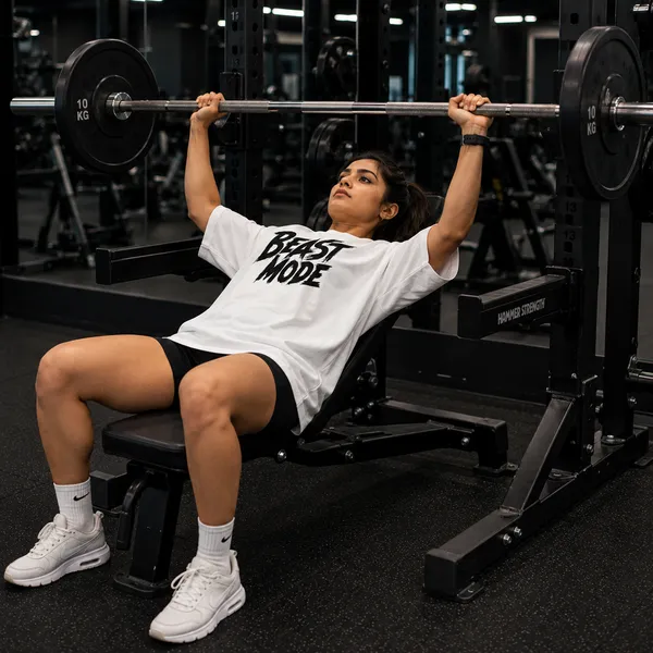 Beast_Mode_Oversized_White_Graphic_Print_T-Shirt