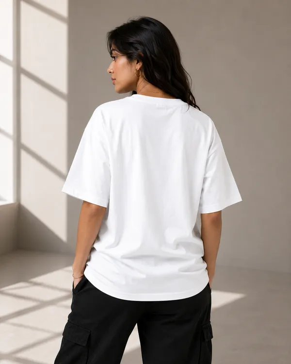 I'm_Late._I_Saw_a_Cat_Casual_Fit_White_Graphic_Print_T-Shirt