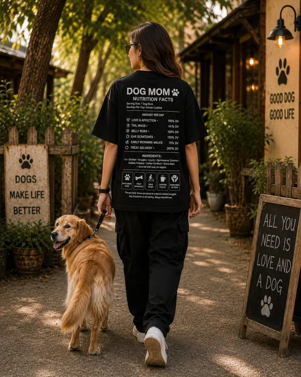 Dog_Mom_Nutrition_Facts_Oversized_Black_Graphic_Print_T-Shirt