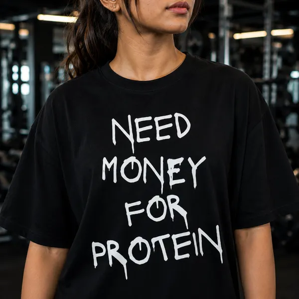 Need_Money_for_Protein_Oversized_Black_Graphic_Print_T-Shirt