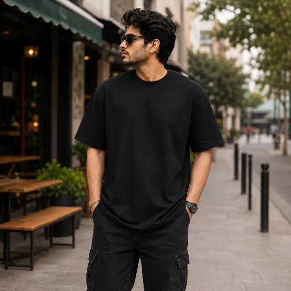 Ek_Tha_Raja_Ek_Thi_Rani_Oversized_Black_Graphic_Print_T-Shirt