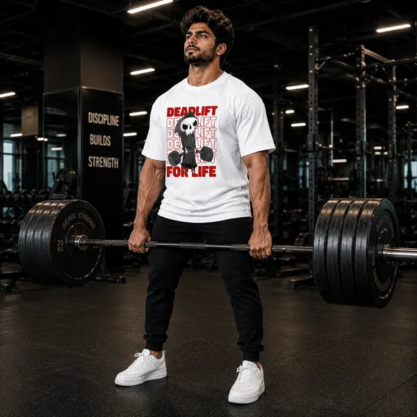 Deadlift_for_Life_Regular_Fit_White_Graphic_Print_T-Shirt