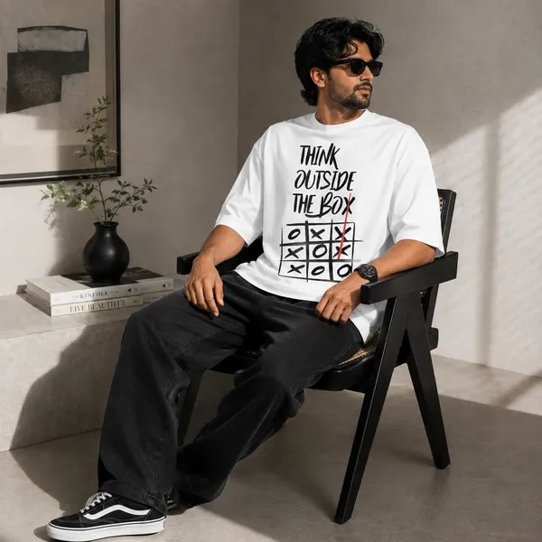 Think_Outside_the_Box_Oversized_White_Graphic_Print_T-Shirt