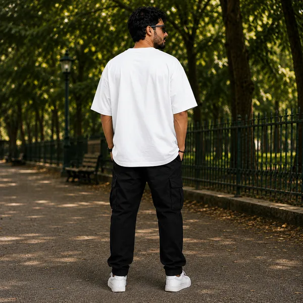I_Work_Hard_So_my_Dog_Can_Have_a_Better_Life_Oversized_White_Graphic_Print_T-Shirt