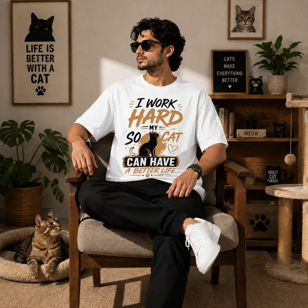 I_Work_Hard_and_Can_Have_a_Better_Life_Casual_Fit_White_Graphic_Print_T-Shirt