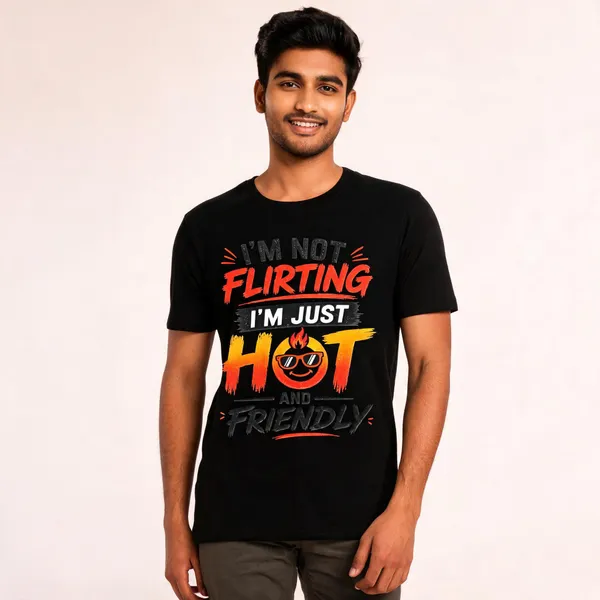 Black_Graphic_I'm_Not_Flirting_T-Shirt_for_Men