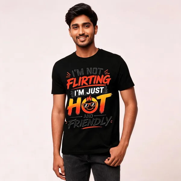 Black_Graphic_I'm_Not_Flirting_T-Shirt_for_Men