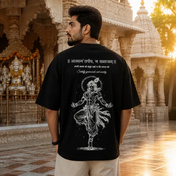 Satisfy_your_Soul,_not_Society_Oversized_Black_Graphic_Print_T-Shirt