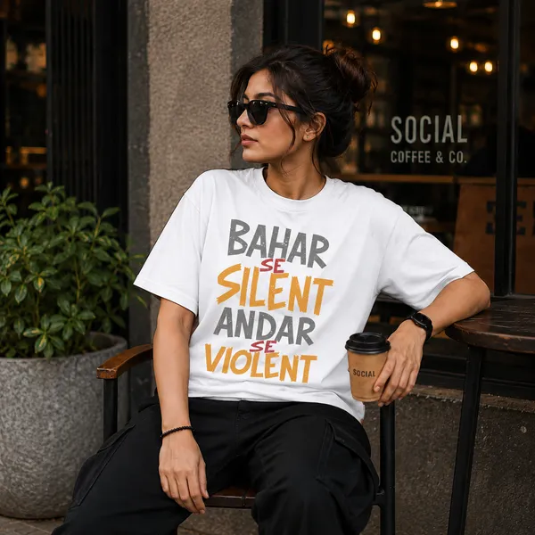 Bahar_Se_Silent_Ander_Se_Violent_Oversized_White_Graphic_Print_T-Shirt