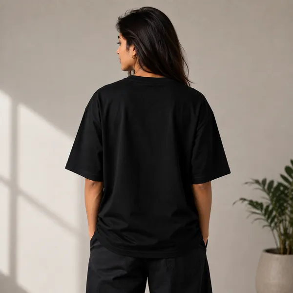 Friend_are_Personal_Doctor_Oversized_Black_Graphic_Print_T-Shirt