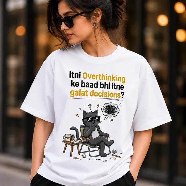 Itni_Overthinking_Ke_Baad_Bhi_Itne_Glat_Oversized_White_Graphic_Print_T-Shirt