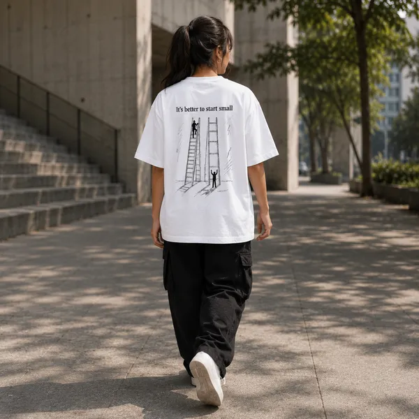 It's_Better_to_Start_Small_Oversized_White_Graphic_Print_T-Shirt
