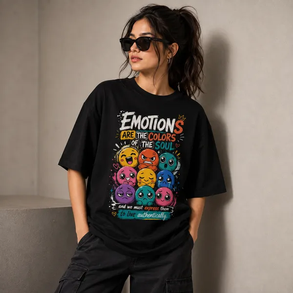 Emotions_Oversized_Black_Graphic_Print_T-Shirt