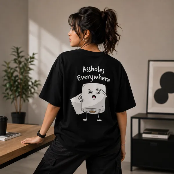 Assholes_Everywhere_Oversized_Black_Graphic_Print_T-Shirt