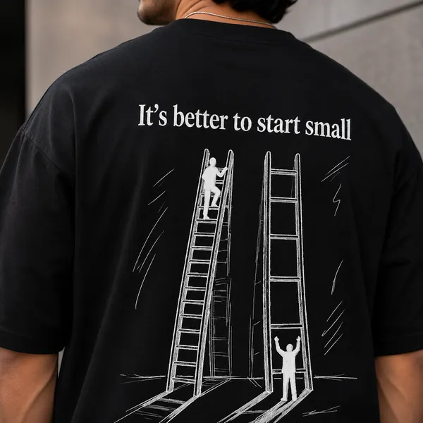 It's_Better_to_Start_Small_Oversized_Black_Graphic_Print_T-Shirt