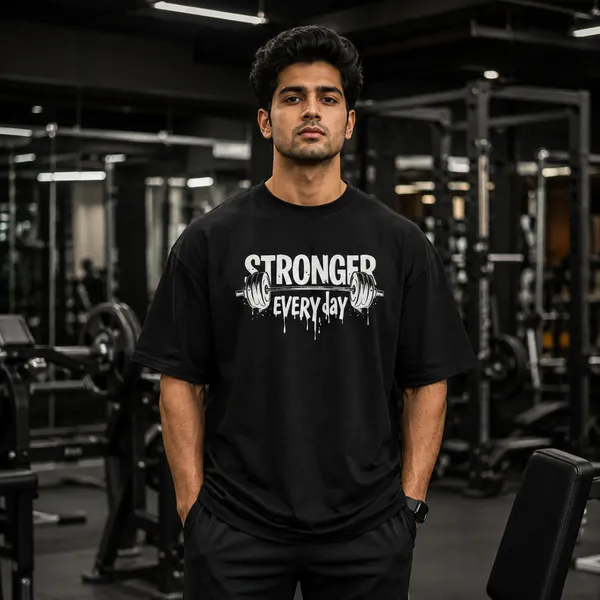 Stronger_Every_Day_Oversized_Black_Graphic_Print_T-Shirt