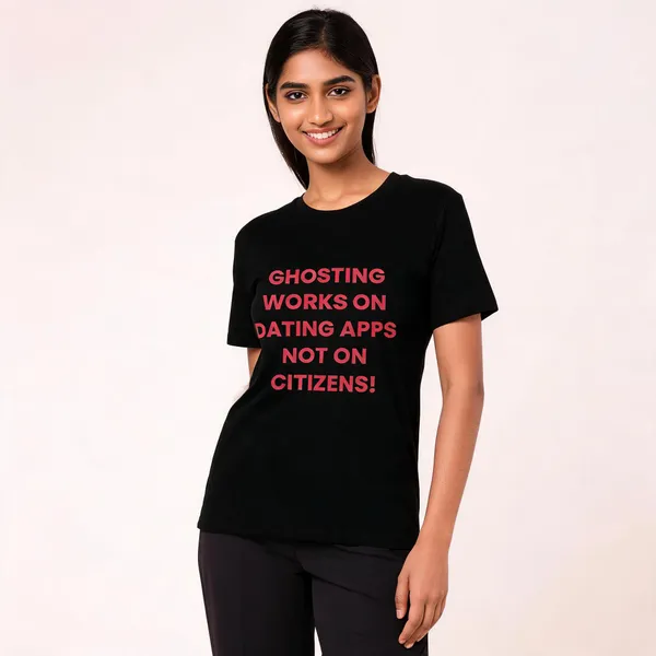 Black_Ghosting_Works_On_Dating_Apps_Graphic_T-Shirt