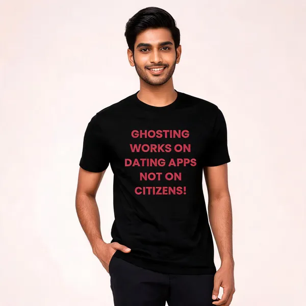 Black_Ghosting_Works_On_Dating_Apps_Graphic_T-Shirt